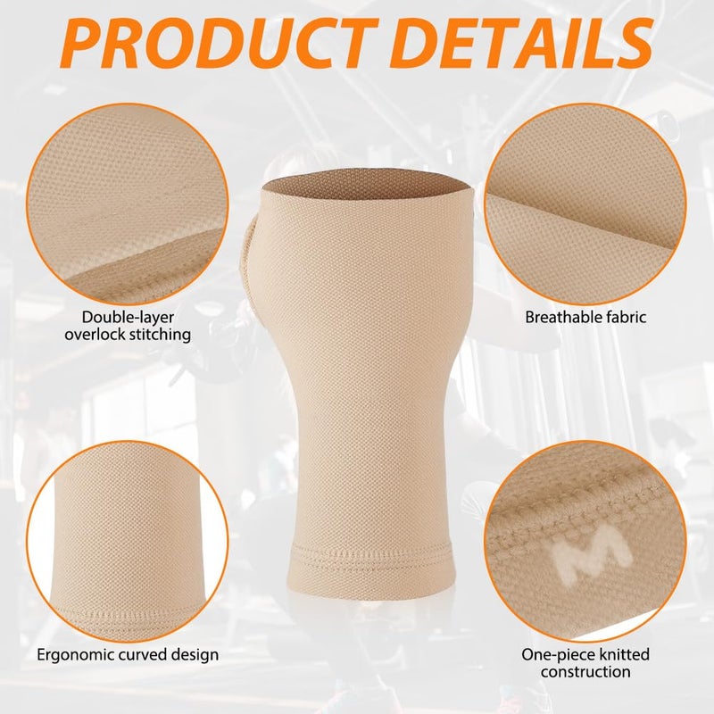 OFFCUP Gants de Soutien du Pouce, Orthèse Poignet-Pouce, Orthèse de Poignet, Respirant Gant Sans Doigts pour Soulager les Douleur de Articulaire du Pouces et du Poignets, Unisexe (L, Teint) - Image 4