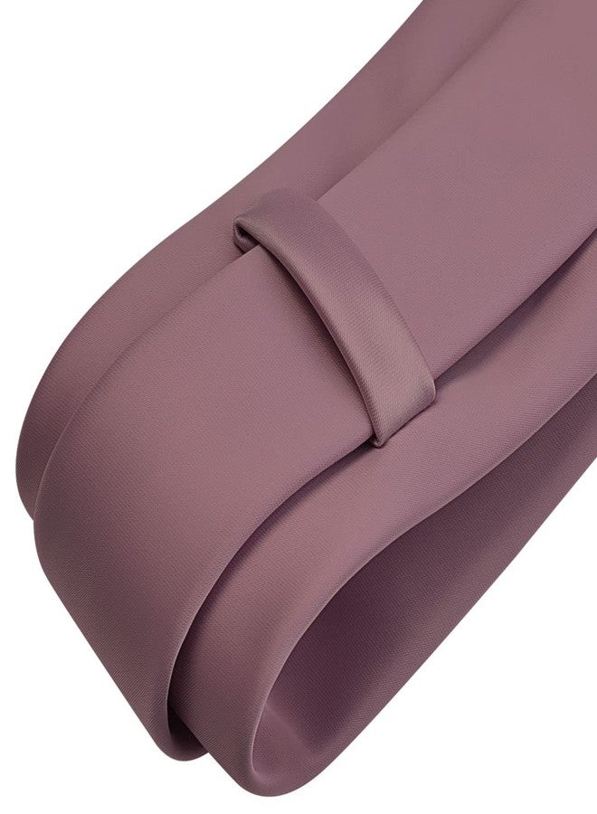 Branduce Silk Dusty Rose Tie Classic Wedding Necktie Solid Pure Plain Formal Tie for Men (TA05-25) - Image 5