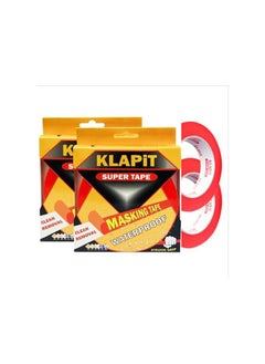 KLAPiT KLAPiT Waterproof Masking Tape 1 Inch X 50m X 2Pc, Multipurpose Painters & Paper Washi Tape for Home, Office, Automotive, Art & Crafts  - Image 1