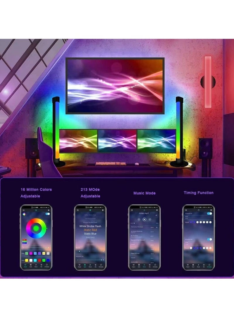 TIGER NEW Smart RGB LED Light Bars – Ambient Lighting, Bluetooth Monitor Flow Light Bars with APP Control, Color Changing Gaming Light Bar for TV, Room Decoration, Movie, PC Setup - Image 4