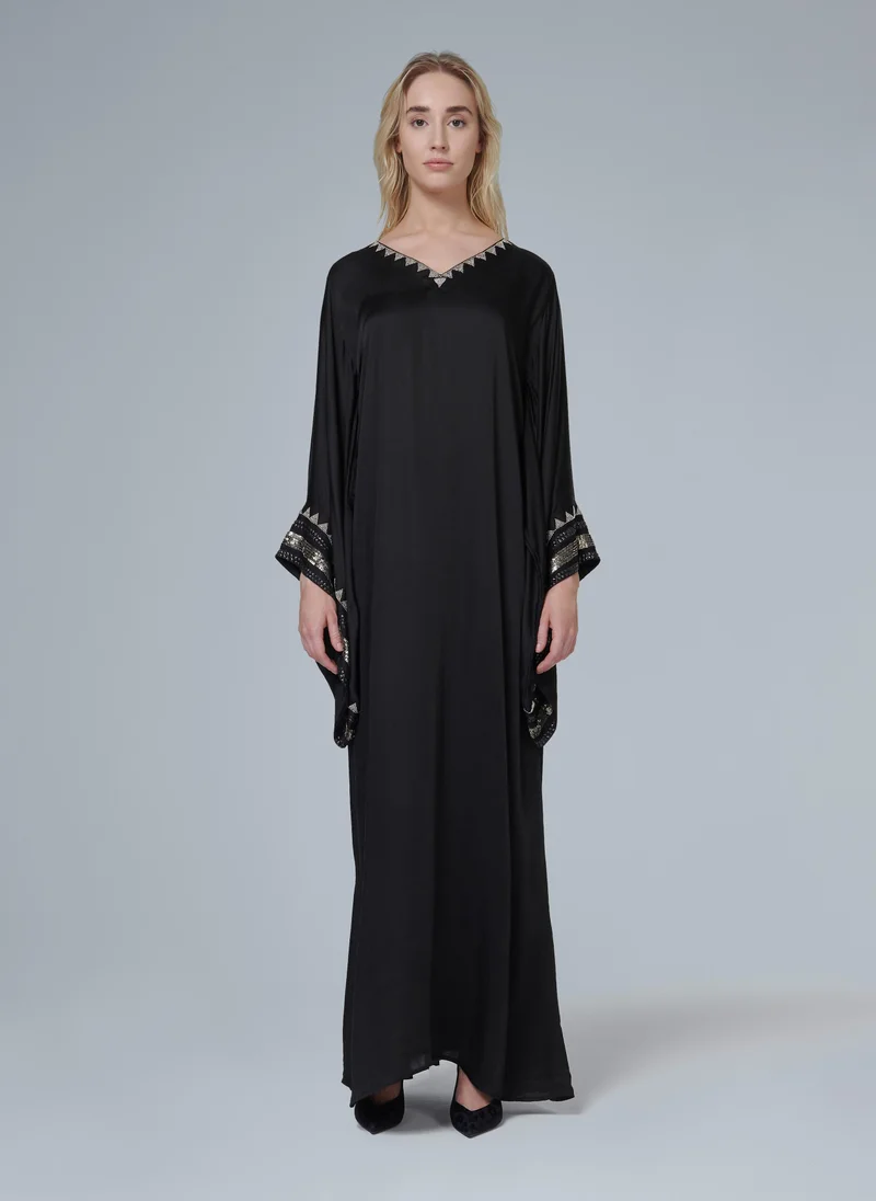 ليم كيمونو مطرز بأكمام واسعة إصدار محدود