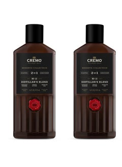 Cremo Distiller’s Blend Reserve Collection Barber Grade 2-in-1 Shampoo & Conditioner, 16 Fl Oz (Pack of 2)