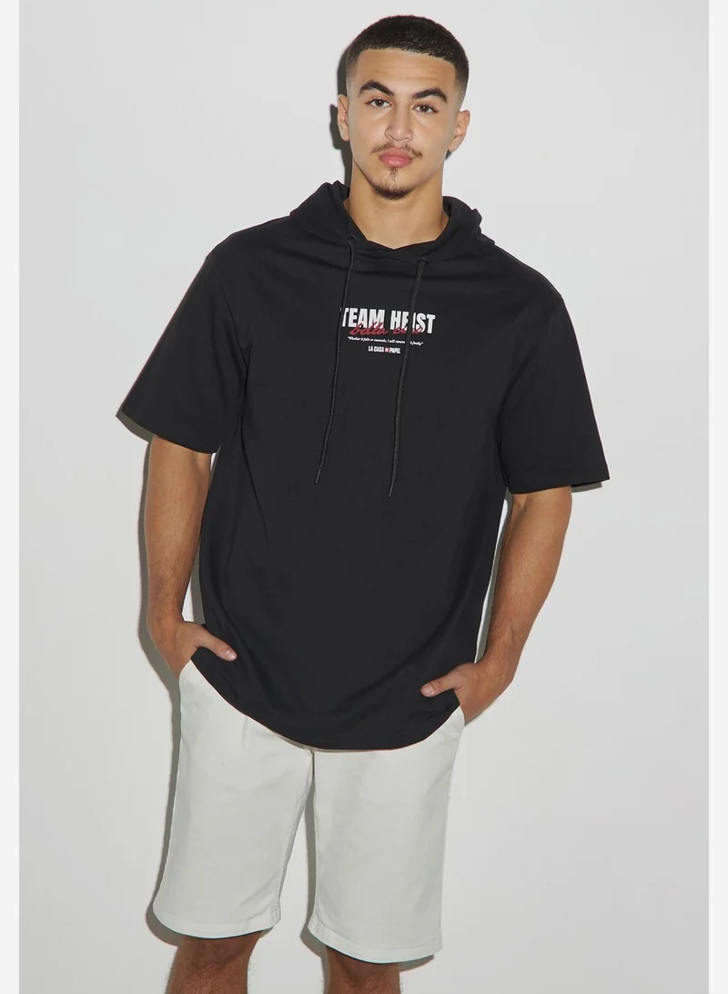 اس بي كاركترز Money Heist Print Hoodie