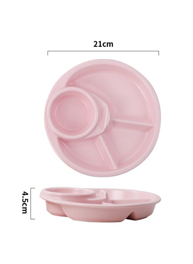 صحن مقصور قابل لإعادة الاستخدام صحن التحكم في الحصة صحن حامل مدمج صحن قابل لإعادة الاستخدام صينية طعام للأطفال 4 مقصورات - Image 5