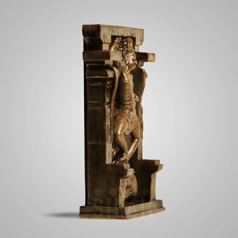 SILAII Kalari Sculpture Replica of Lord Shiva Tandava from Moovar Temple 8 INCH Antique Bronze Colour - Image 4