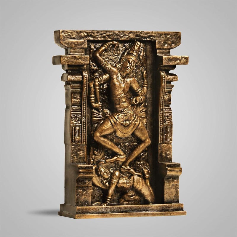 SILAII Kalari Sculpture Replica of Lord Shiva Tandava from Moovar Temple 8 INCH Antique Bronze Colour - Image 3