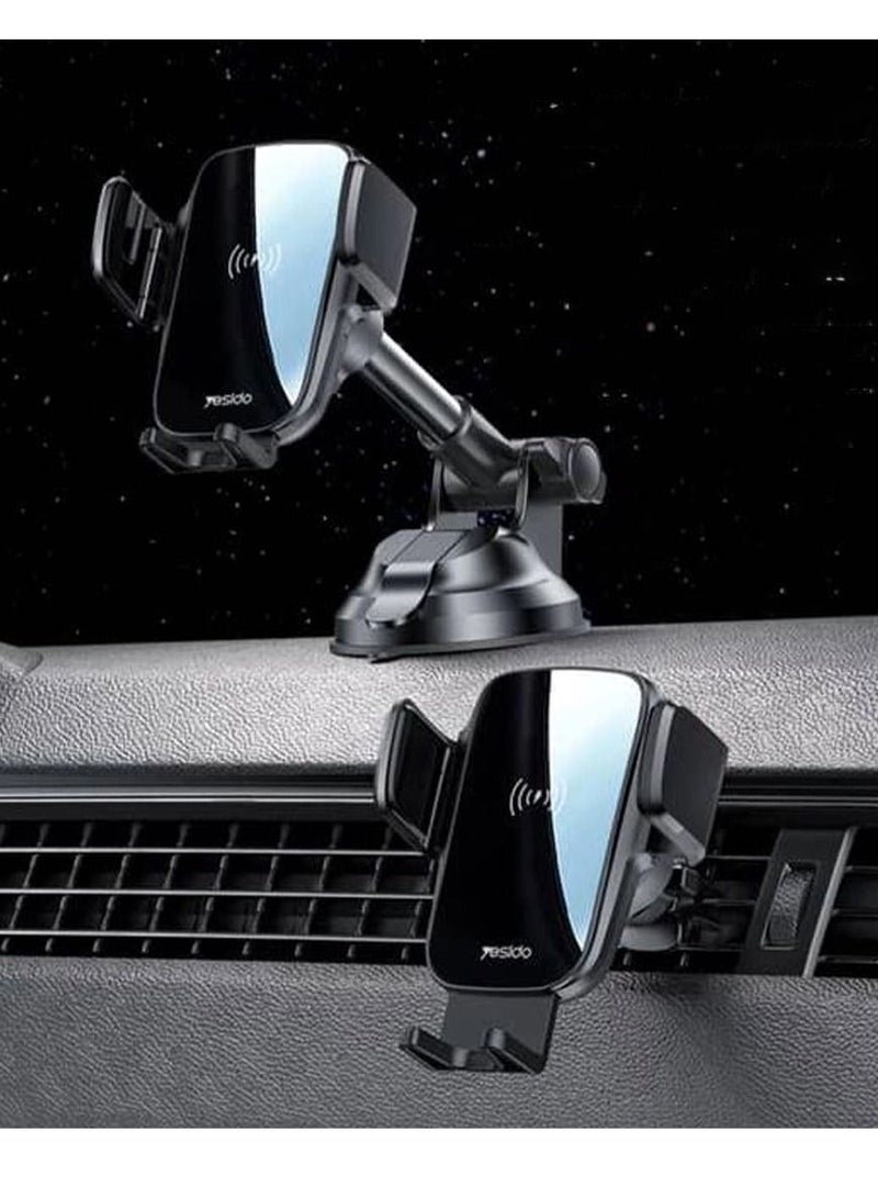 Yesido C186 Dashboard + Car Air Vent Wireless Charger - Image 5