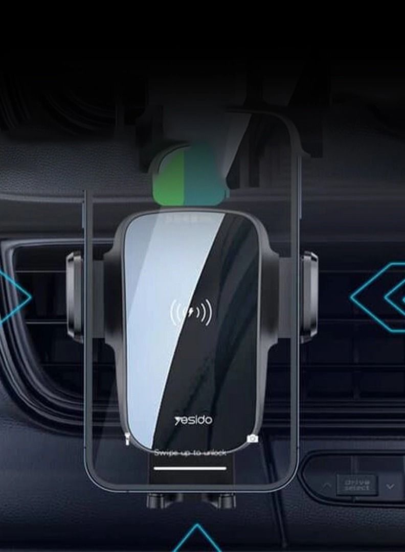 Yesido C186 Dashboard + Car Air Vent Wireless Charger - Image 4