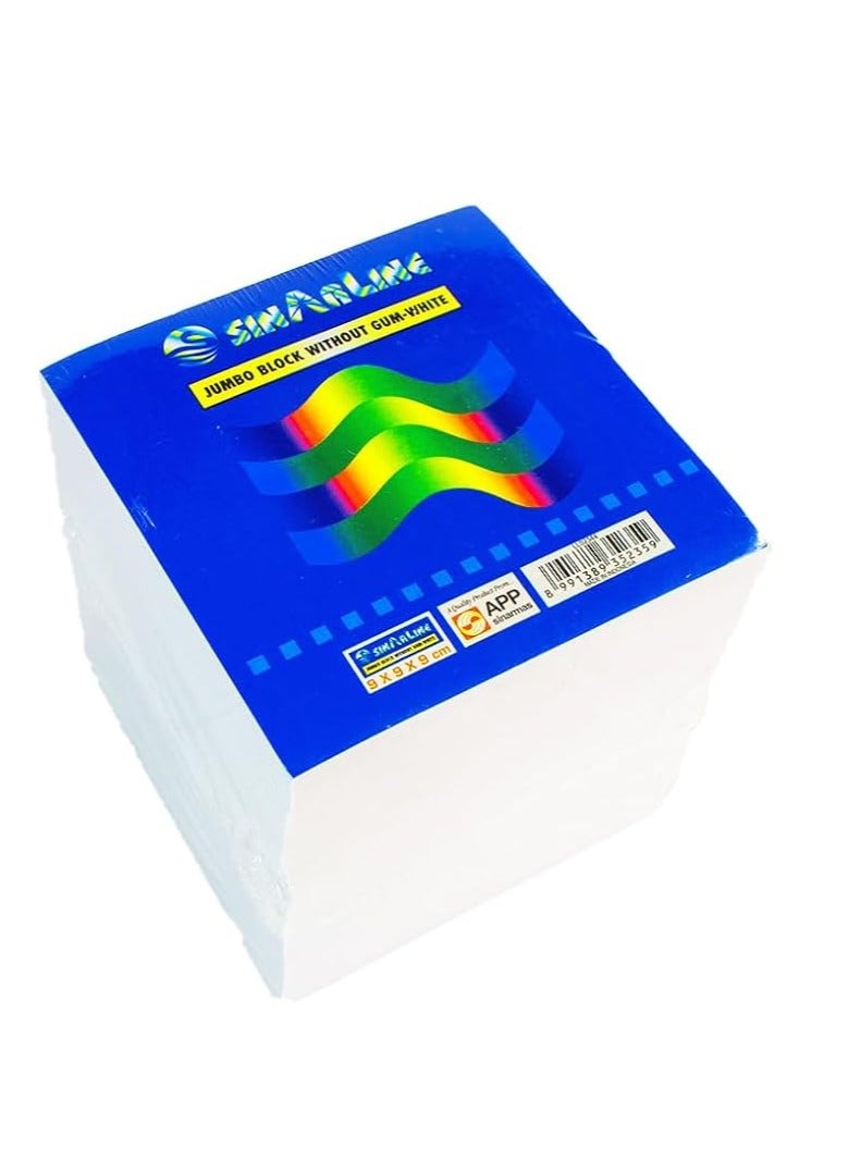 SINARLINE MEMO CUBE PAPER WHITE 90X90X90 MM LL02344(WITH OUT GUM) - Image 1