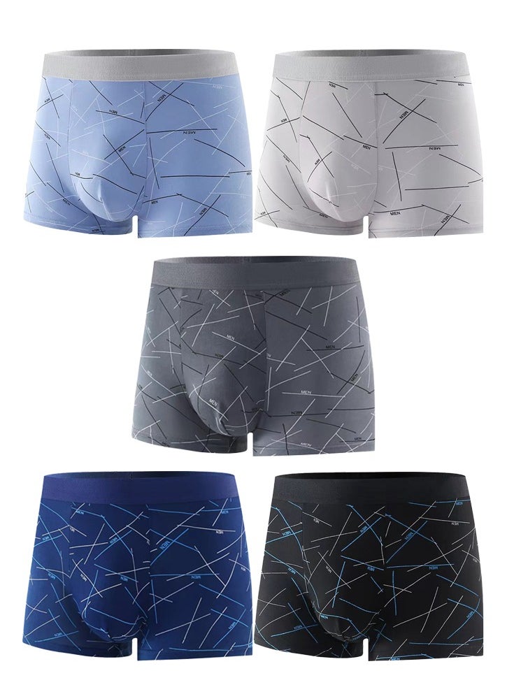 Zeemey - Zeemey 5 Pack Men’s Sort Boxer Briefs & Trunks,Breathable Stretch Cotton Moisture-Wicking Underwear,Modern Fit Low Rise - Image 1
