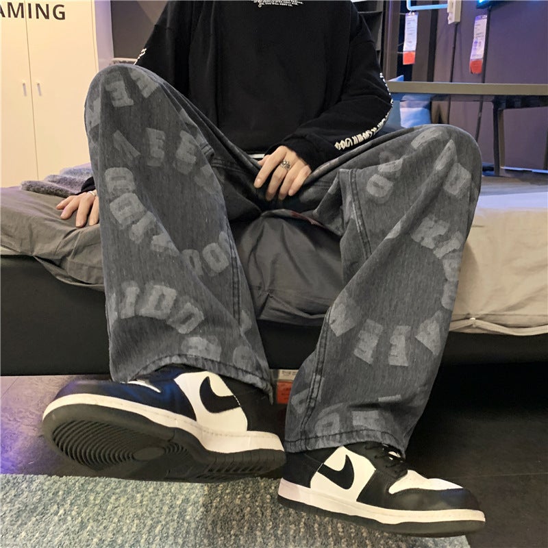 Unisex Classic Denim Jeans Loose Fit Daily Outdoor Wear - Image 2