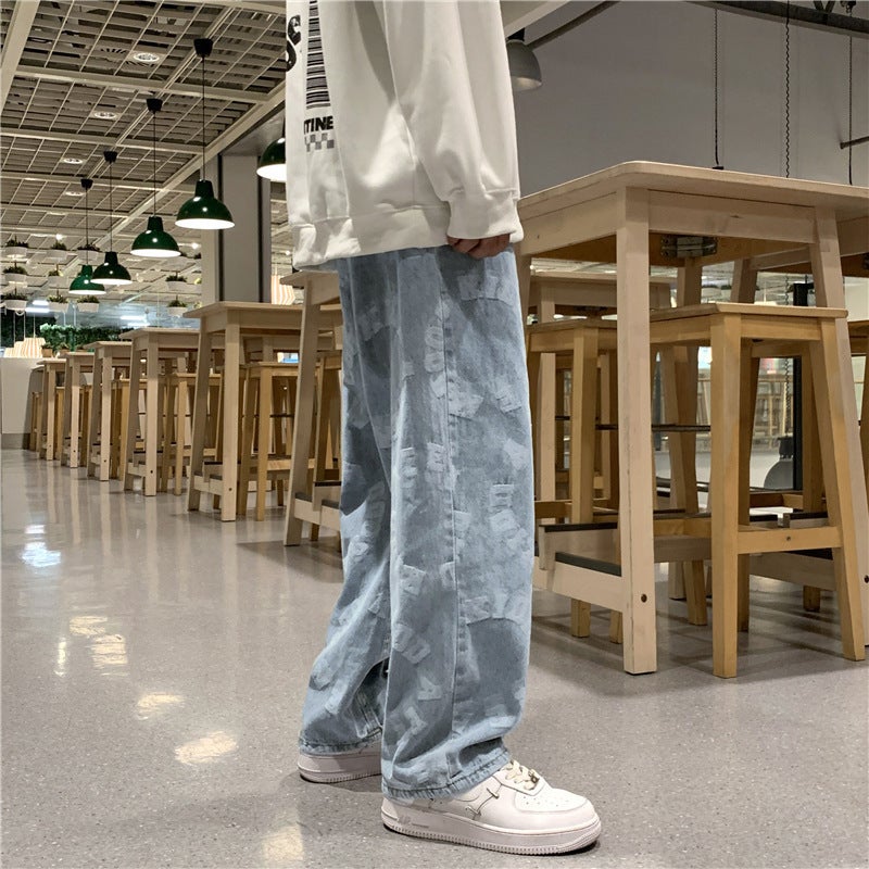 Unisex Classic Denim Jeans Loose Fit Daily Outdoor Wear - Image 4
