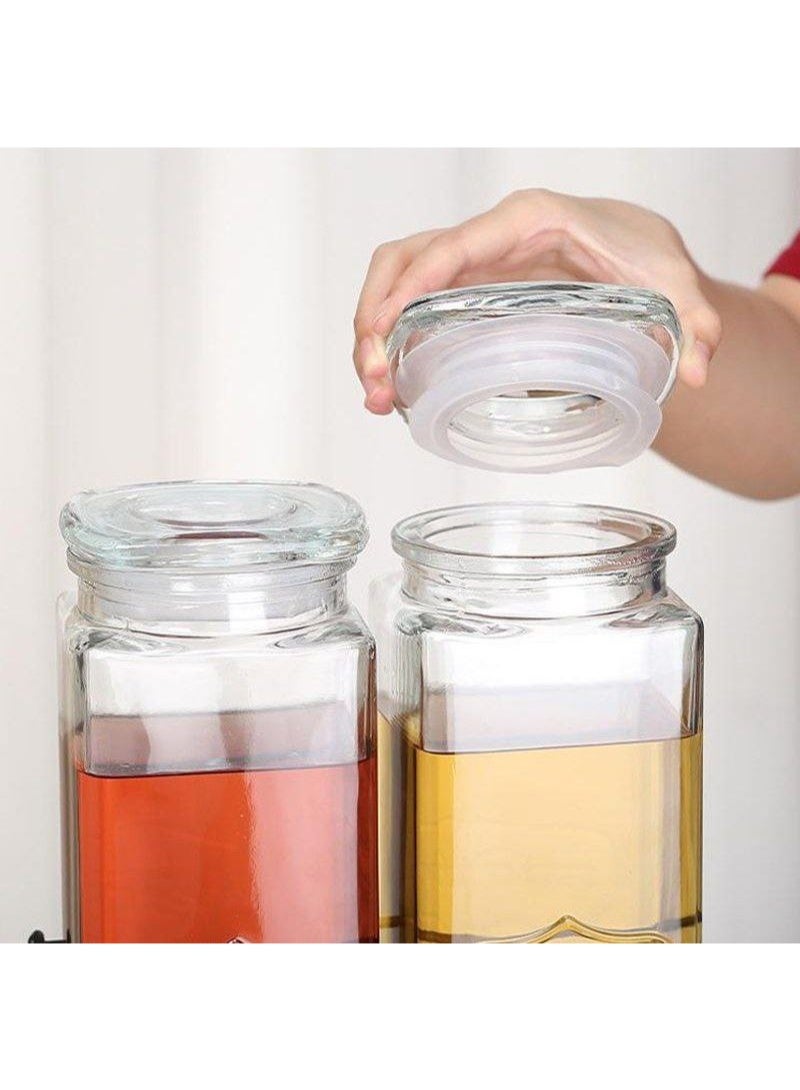 ديسبنسر ثلاثي للعصائر والمشروبات البارده  مع حامل متناسق شكل مبهر وذوق رفيع للمائدة والعزومات - Image 5