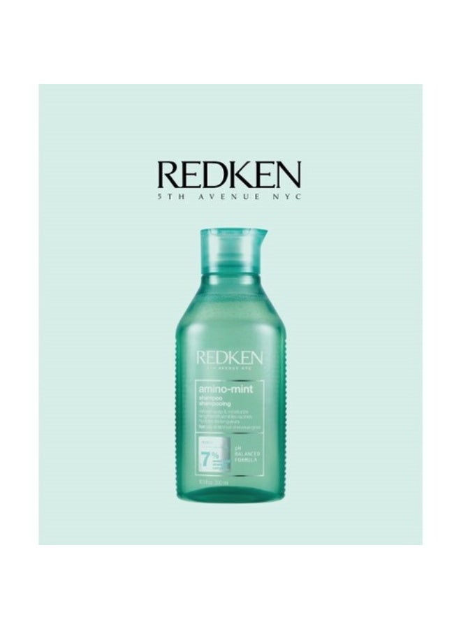 Redken Amino Mint Shampoo Oily Scalp 300ml - Image 2