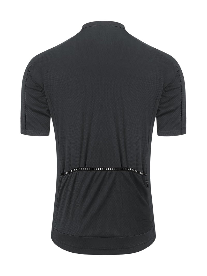 ARSUXEO Cycling Jersey Men Short Sleeves Ultra-Comfortable Road Bike Jersey Biking Bicycle Shirt Black Medium - Image 3