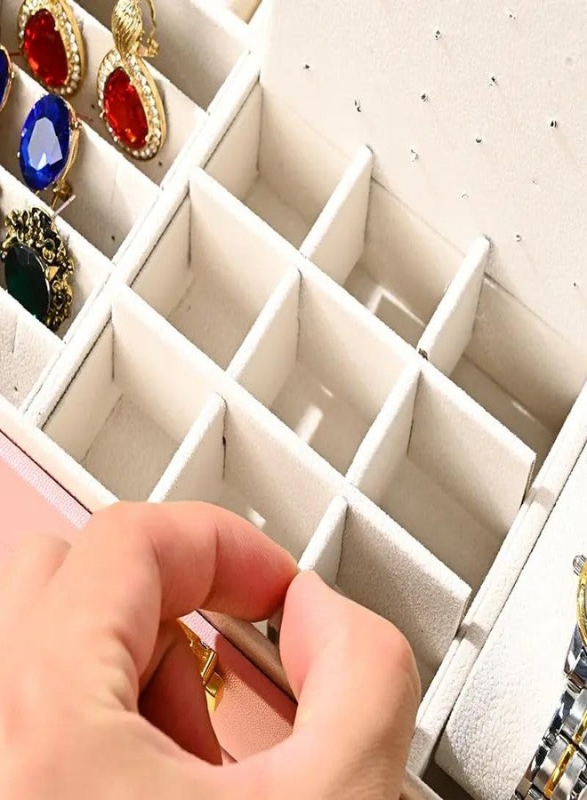 Nilzone Jewelry Organizer Fancy Drawer Box Jewelry Leather Watch Bracelet Box Jewelry Storage Box Case Travel jewelry Box For Women/Girls (2 Layer Green Jewellry Box) - Image 3