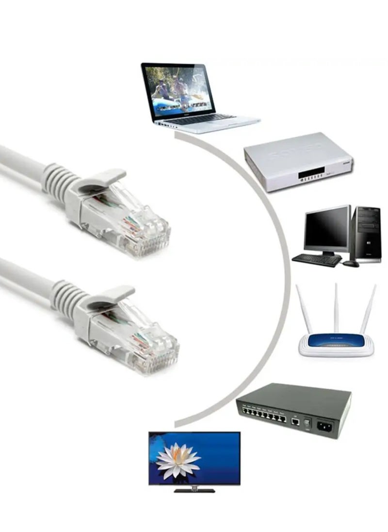 Generic - Ethernet Cable High-Speed RJ45 Internet Cable LAN Network Wire Internet Lead Cord Router Computer Cable-10M - Image 1