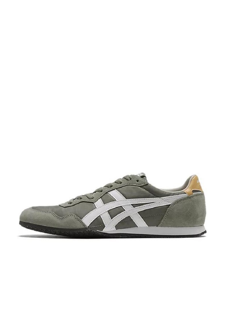 Onitsuka Tiger Serrano Men And Women Causal Athlesiure/Colorblock Sneakers Shoes Green/White  - Image 1