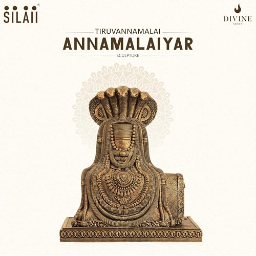 SILAII Tiruvannamalai Annamalaiyar Sculpture – Handcrafted Hindu Temple Idol | Lord Shiva Murti for Home, Office, Puja Décor | Spiritual Indian Art (1 FEET) - Image 3