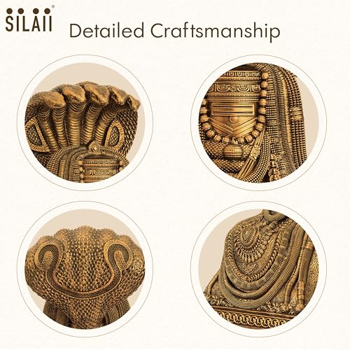 SILAII Tiruvannamalai Annamalaiyar Sculpture – Handcrafted Hindu Temple Idol | Lord Shiva Murti for Home, Office, Puja Décor | Spiritual Indian Art (1 FEET) - Image 4