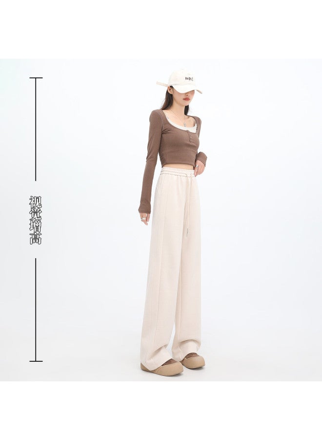 Hstyle High-waist Slimming Banana Pants For Women - 2025 Spring Fashion Casual Versatile Wide-leg Trousers With Hip-covering Slim Fit - Image 5