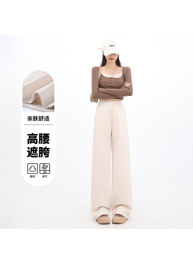 Hstyle High-waist Slimming Banana Pants For Women - 2025 Spring Fashion Casual Versatile Wide-leg Trousers With Hip-covering Slim Fit - Image 4