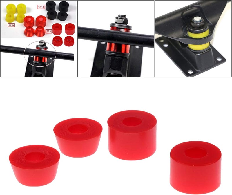 klarako 4 Pieces Skateboard Bushings Longboard Truck Bushings Skateboard Cup Washers for Skateboard Trucks - Image 4