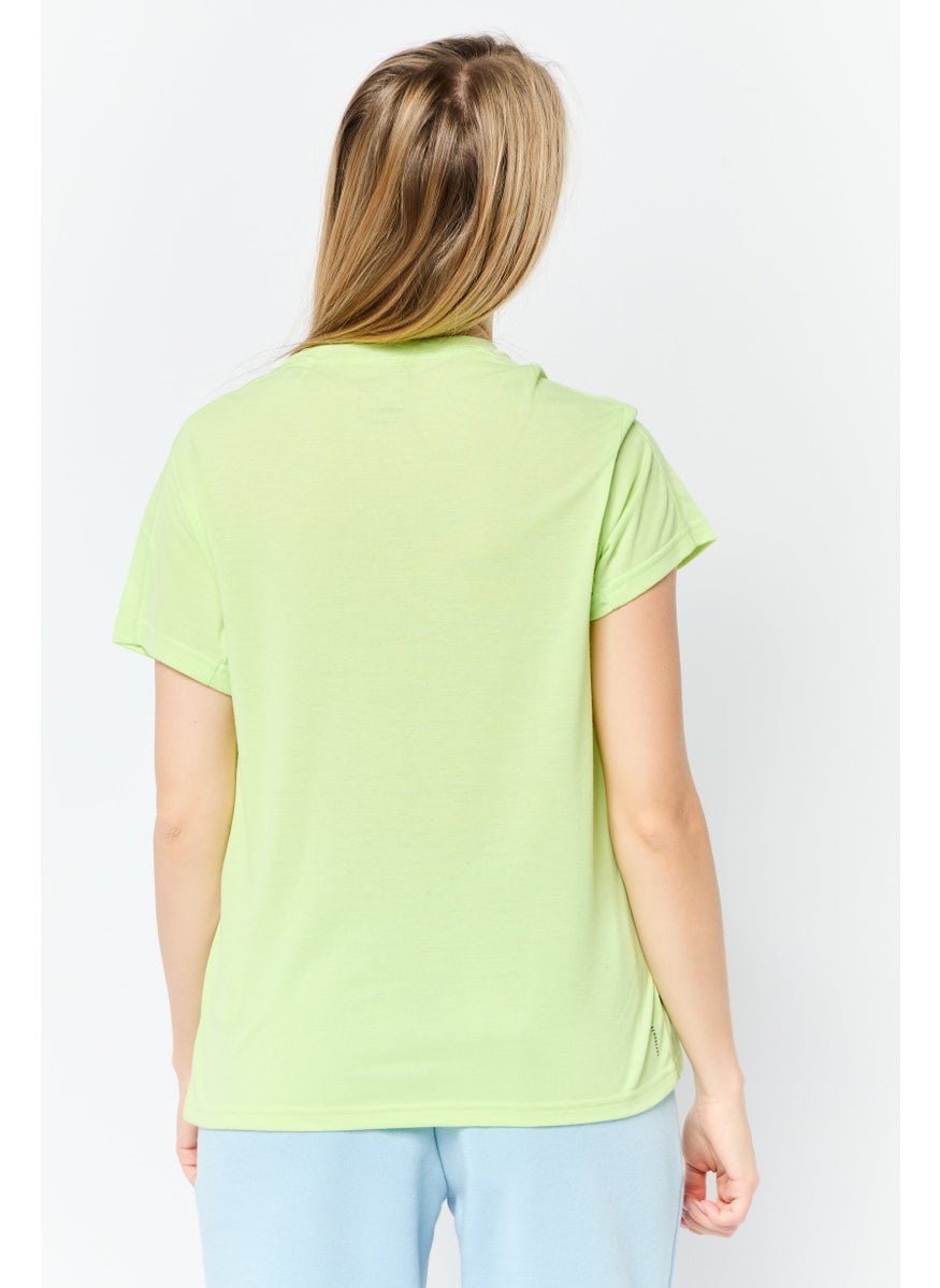 Adidas - Women Regular Fit Short Sleeve Outdoor T-Shirt, Pistachio Green - Image 1