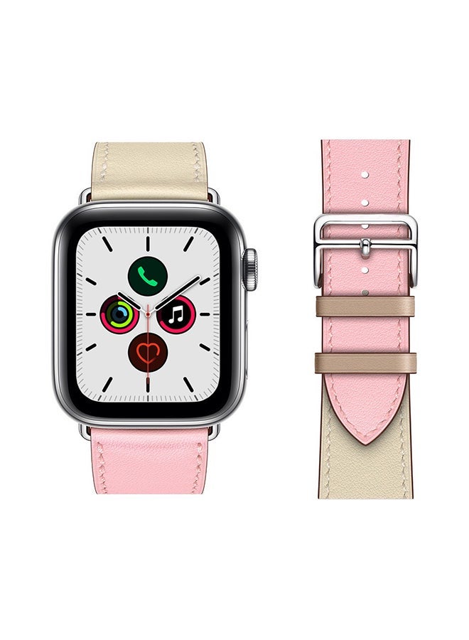إسكدنيا Stylish Band For Apple Watch Series 5/4/3/2/1 Rose/Beige - Image 2