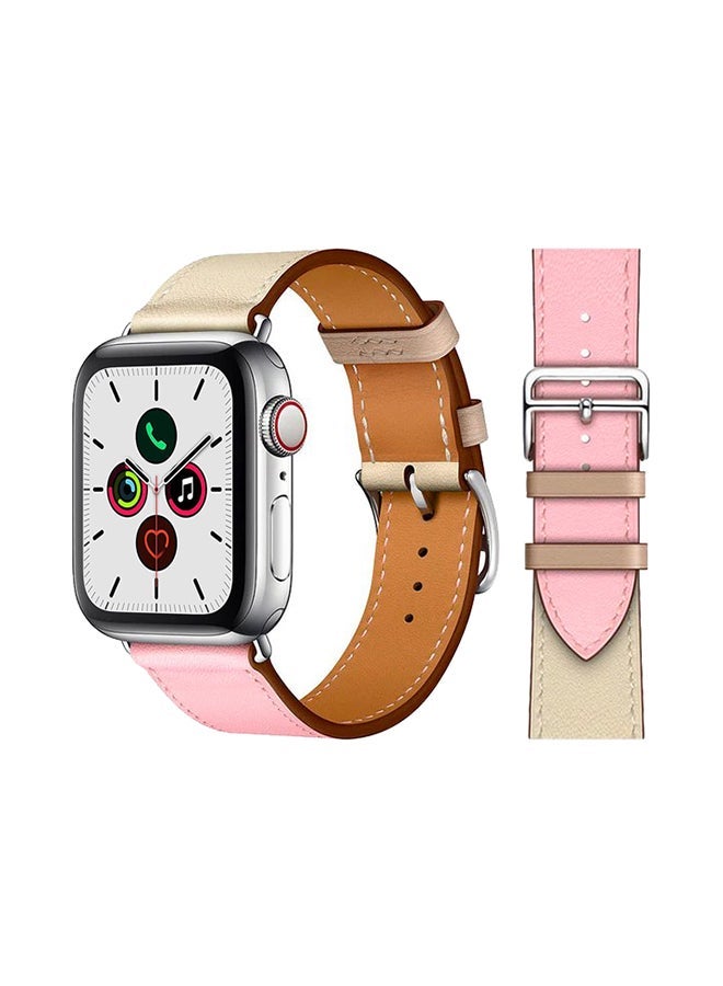 إسكدنيا Stylish Band For Apple Watch Series 5/4/3/2/1 Rose/Beige - Image 1
