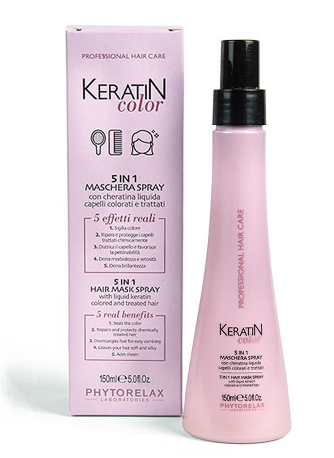 Phytorelax Keratin Spray Mask for Colored Hair 5-in-1 – Comprehensive Protection and Long-Lasting Shine, 150 ml  - Image 1