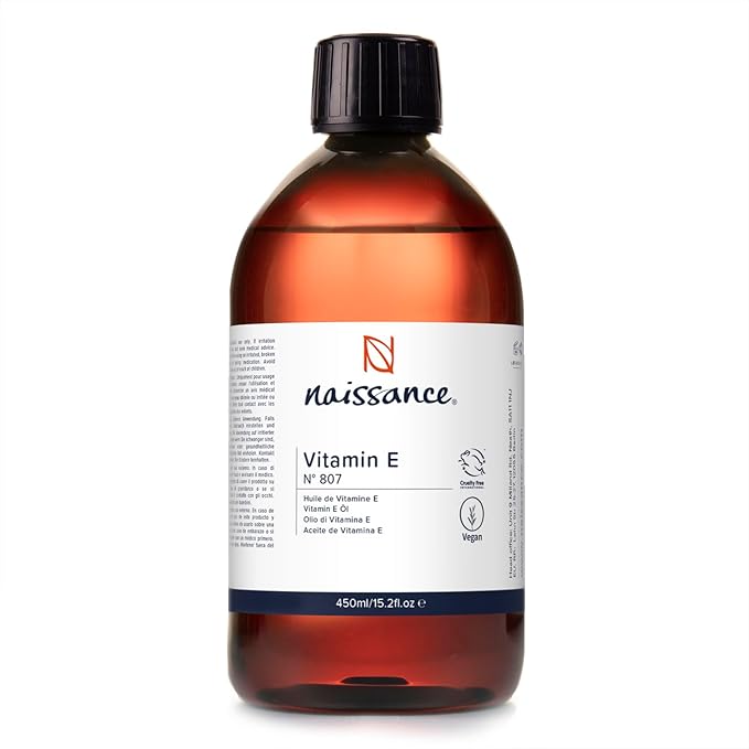 Naissance Vitamin E Oil No 807 100ml for Skin Face Hair Growth Scalp Nails Cuticles Scars Natural Plantbased - Image 1