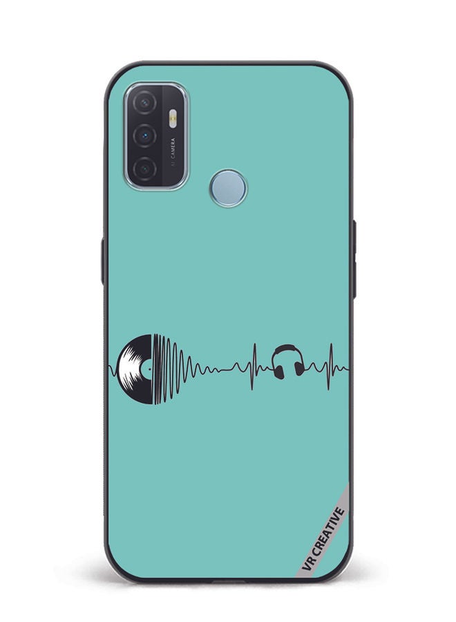 VR CREATIVE Protective Case Cover For Oppo A53 Music Beats Design Multicolour - Image 1