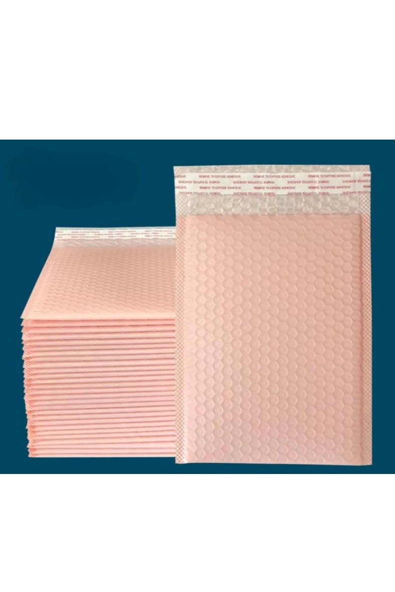 OASIS-TH Pack of 20 Self-Seal Bubble Mailers 18X23 CM Out Bags Cushioning Wrap Pouch for Packaging Mailing and Shipping Pink - Image 1