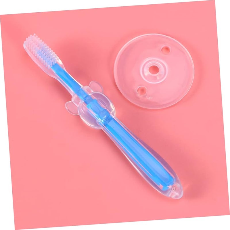 Extra Soft Bristle Silicone Toothbrush with Safety Guard Oral Massager Travel Friendly Design - Image 4
