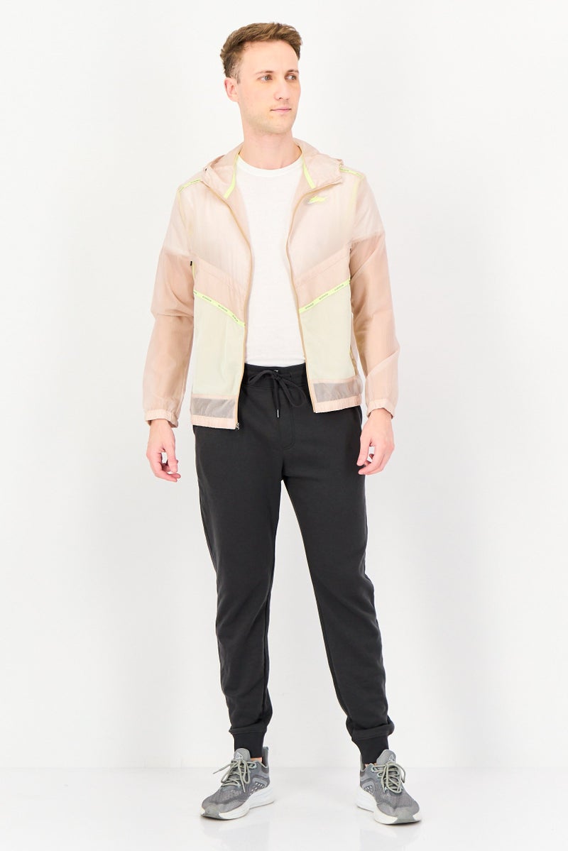 Nike Men Sportswear Fit Running Hooded Jacket, Light Peach - Image 4