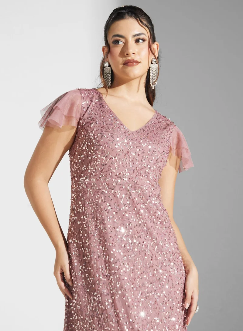 Namshi x Sequin Bodice Dress