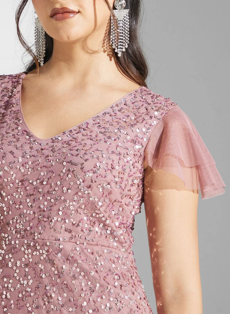 Namshi x Sequin Bodice Dress