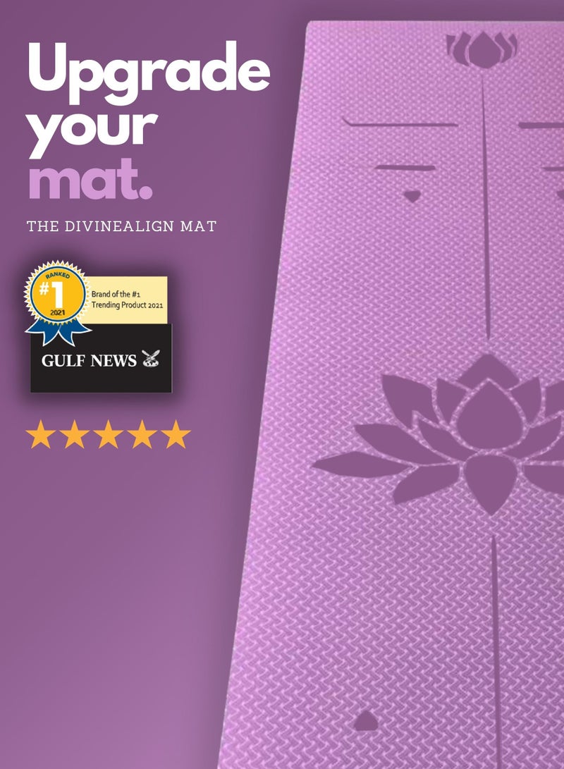 Better Me TPE Yoga Exercise Pilates Workout Mat XL | Alignment Line Thick Textured Non-Slip Yoga Mat with Bag - Image 2