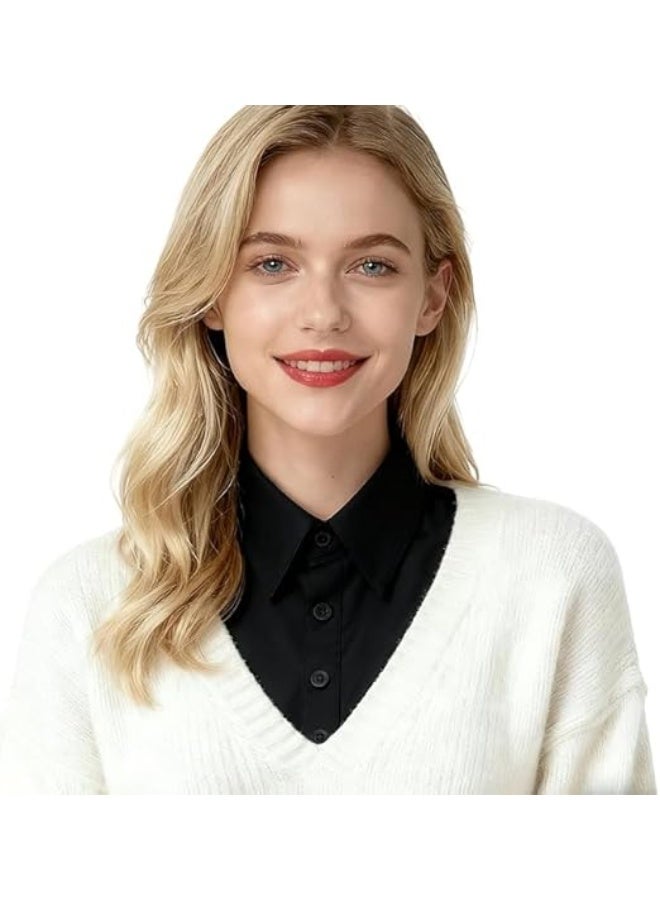 Detachable Shirt Collar for Women – Adjustable Fake Collar Blouse Insert for Sweaters, Dresses & Tops - Image 3