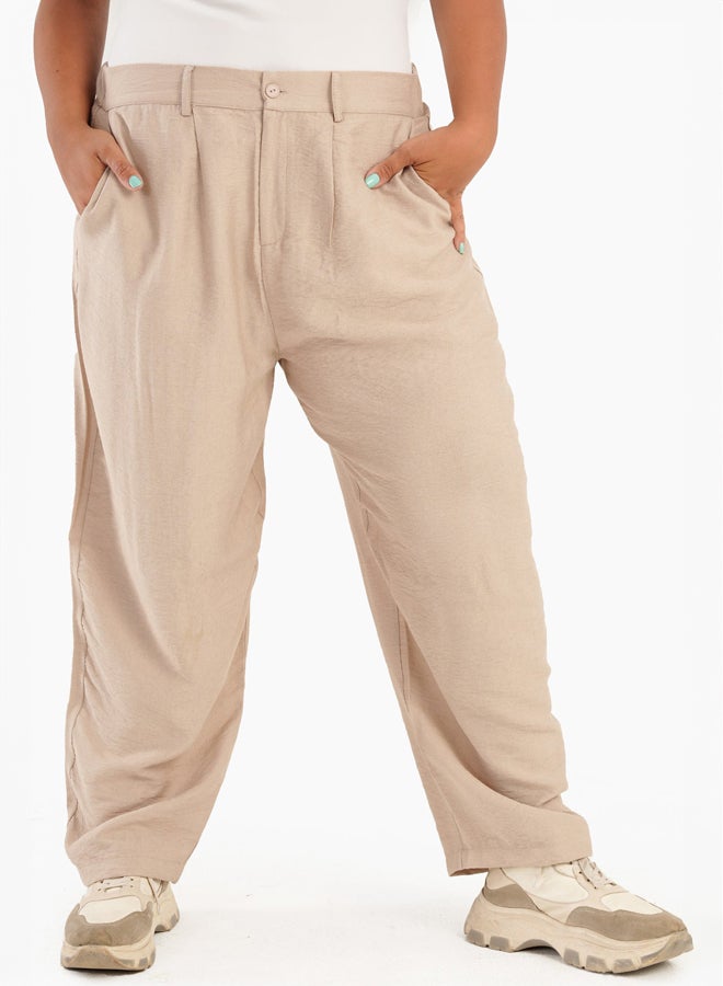Clue Linen Carrot Leg Pants  - Image 2