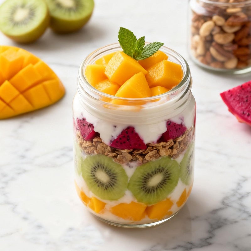 COYACOOL Overnight Oats Containers with Lids, 16oz Wide Mouth Mason Jars with Lids, 9 Pack Glass Jars with Airtight lid for Chia Pudding Yogurt Salad, Meal Prer Oatmeal Jars, Blue - Image 5