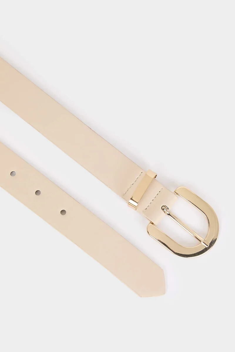 Defacto  Woman Oval Buckle Faux Leather Jean Belt for Women | Best Price UAE