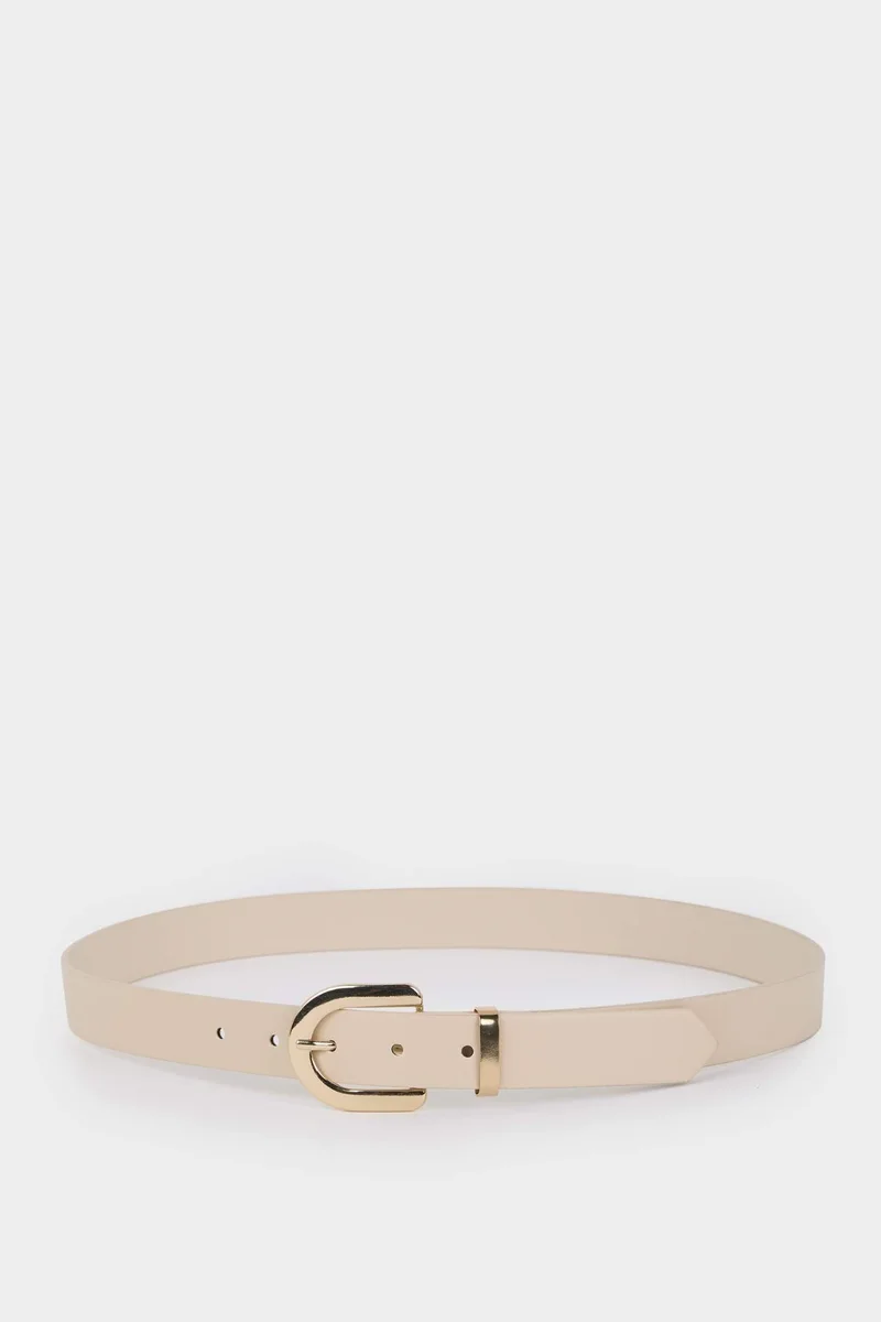 Defacto  Woman Oval Buckle Faux Leather Jean Belt for Women | Best Price UAE