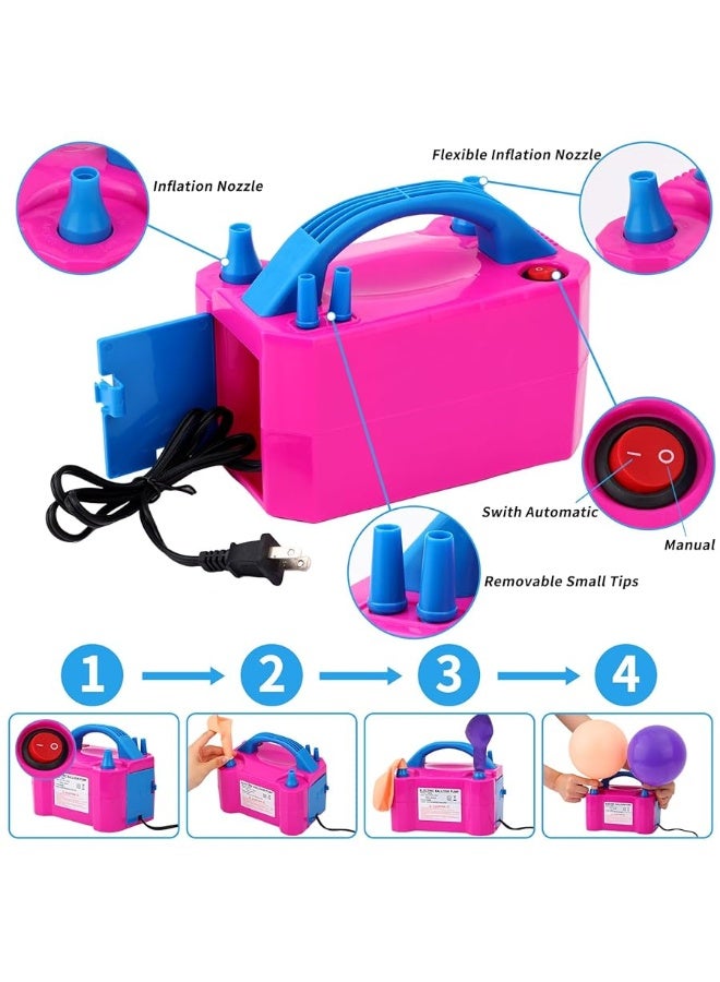 RUBFAC Balloon Arch Kit and Balloon Pump, Balloon Arch Stand for Floor Adjustable Frame with Electric Pump Bases Balloon Accessories for Birthday Party Baby Shower Festival Decorations - Image 1