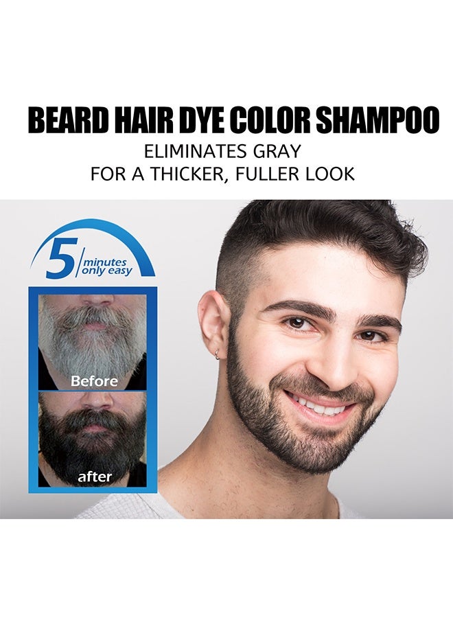 East Moon Moustache & Beard Color For Man - Black Beard Dye for Men, Instant Coloring, Darkening Sideburns, Mustache, and Facial Hair Grooming  - Image 5