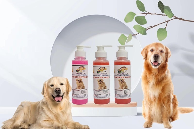 SWACCH Premium Shampoo for Golden Retriever 200MLCombo Pack of 3 Rose Jasmine Strawberry - Image 2