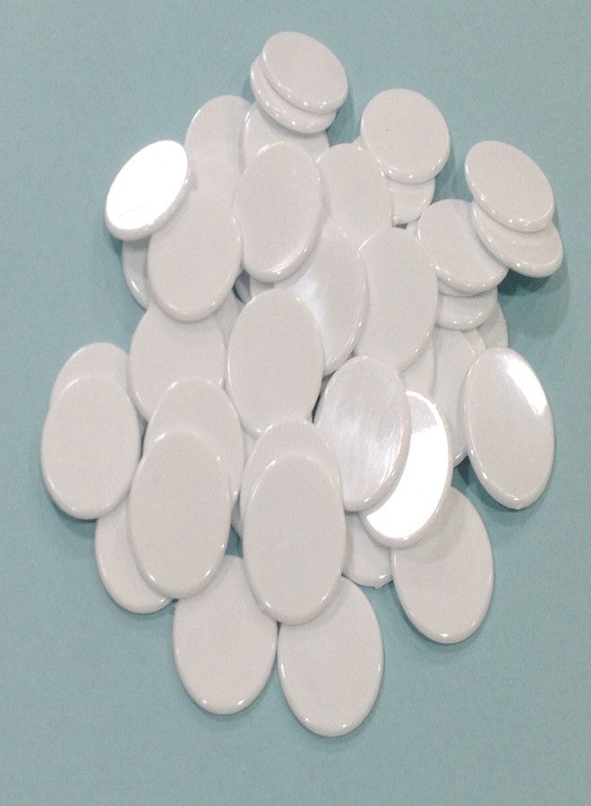 Morrison Games Plastic Counters: White Color Gaming Tokens (Hard Colored Plastic Coins, Markers and Discs for Bingo Chips, Tiddly Winks, Checkers, and Other Board Game Playing Pieces) | 50 Pieces - Image 1