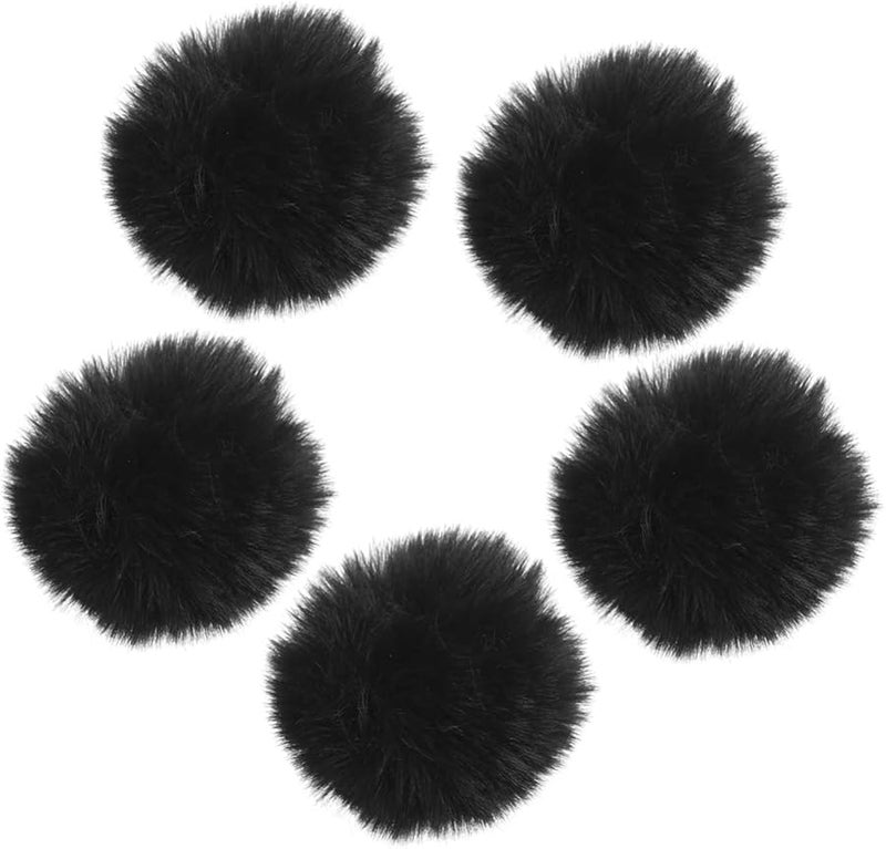 ARTIBETTER 5 Pack Black Windproof Microphone Cover For Outdoor Recording Reduces Wind Noise - Image 1