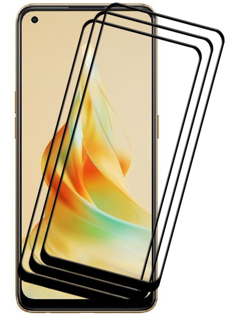 ACLIX 3 Pieces Antistatic ESD Dustproof Premium Quality High Definition Tempered Glass Screen Protector Designed For Oppo Reno8 T - Image 1